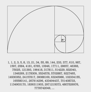 Espiral y sucesión de Fibonacci