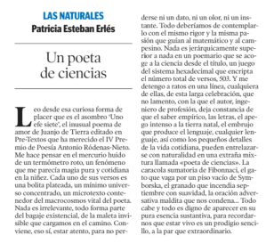 Reseña Un poeta de ciencias, de Patricia Esteban Erlés